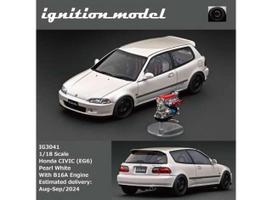PRE-ORD3R Ignition Modeliukas 1/18 Honda Civic (EG6) with B16A Engine, pearl white