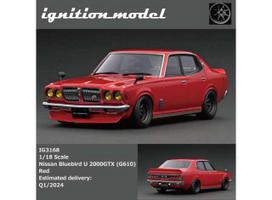 Ignition Modeliukas 1/18 Nissan Bluebird U 2000GTX (G610), red