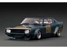 PRE-ORD3R Ignition Modeliukas 1/18 Nissan Skyline *LB-WORKS Kenmeri 2Dr* blue-green metallic
