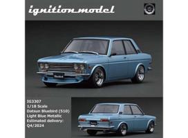 PRE-ORD3R Ignition Modeliukas 1/18 Datsun Bluebird (510), light blue metallic