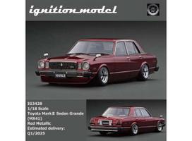 PRE-ORD3R Ignition Modeliukas 1/18 Toyota Mark II Sedan Grande (MX41), red metallic