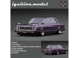 PRE-ORD3R Ignition Modeliukas 1/18 Toyota Mark II Sedan Grande (MX41), purple metallic