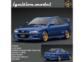 PRE-ORD3R Ignition Modeliukas 1/18 Subaru Impreza WRX Type R Sti Version V (GC8), blue metallic