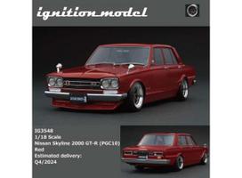 PRE-ORD3R Ignition Modeliukas 1/18 Nissan Skyline 2000 GT-R (PGC10), red