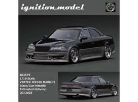 PRE-ORD3R Ignition Modeliukas 1/18 VERTEX JZX100 MARK-II, black/gun metallic