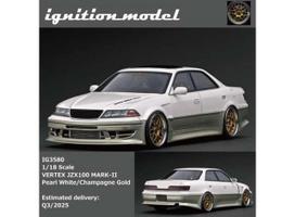 PRE-ORD3R Ignition Modeliukas 1/18 Vertex JZX100 Mark II, pearl white/champagne gold