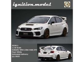 PRE-ORD3R Ignition Modeliukas 1/18 Subaru WRX (CBA-VAB) STI, pearl white