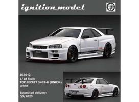 PRE-ORD3R Ignition Modeliukas 1/18 Top Secret 34GT-R (BNR34), white