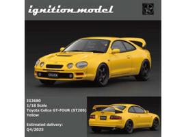 PRE-ORD3R Ignition Modeliukas 1/18 Toyota Celica  GT-FOUR (ST205), yellow