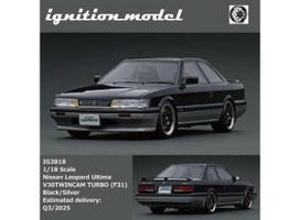 PRE-ORD3R Ignition Modeliukas 1/18 Nissan Leopard Ultima V30TWINCAM TURBO (F31), black/silver