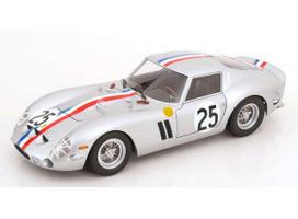 PRE-ORD3R KK - Scale Modeliukas 1/12 1963 Ferrari 250 GTO #25 Dumay/Dernier Le Mans, silver/red/white