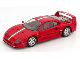 PRE-ORD3R KK - Scale Modeliukas 1/18 Ferrari F40 Italia Design with Red Seats, red/white/green