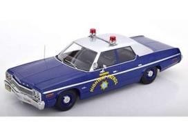 PRE-ORD3R KK - Scale Modeliukas 1/18 1974 Dodge Monaco *Nevada Highway Patrol*, blue/silver