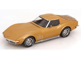 PRE-ORD3R KK - Scale Modeliukas 1/18 Chevrolet Corvette C3 1972 removable roof parts and sidepipes gold metallic.