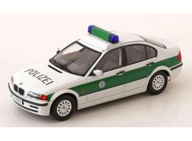 PRE-ORD3R KK - Scale Modeliukas 1/18 1999 BMW 3 series E46 Limousine *German Police*, white/green