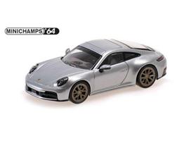 PRE-ORD3R Maxichamps Modeliukas 1/64 2025 Porsche 911 (992.2) Carrera, silver