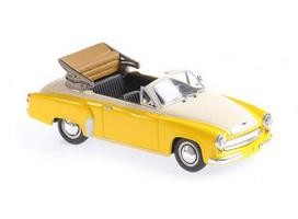 PRE-ORD3R Maxichamps Modeliukas 1/43 1958 Wartburg A 311 Cabriolet, yellow/white