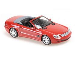 PRE-ORD3R Maxichamps Modeliukas 1/43 2001 Mercedes Benz SL-class R230, red