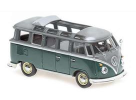 PRE-ORD3R Maxichamps Modeliukas 1/43 1961 Volkswagen T1 Samba Bus, grey/green
