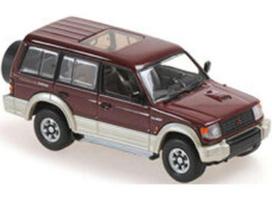 PRE-ORD3R Maxichamps Modeliukas 1/43 1991 Mitsubishi Pajero LWB, dark red