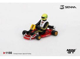 PRE-ORD3R Mini GT Modeliukas 1/64 1981 Senna Kart Formula K #9 Ayrton Senna Da Silva Karting World Championship, red