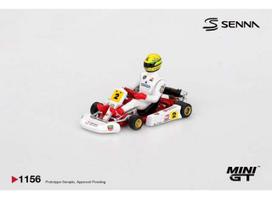 PRE-ORD3R Mini GT Modeliukas 1/64 1993 Senna Kart Formula K #2 Ayrton Senna Da Silva Masters Of Paris-Bercy, white