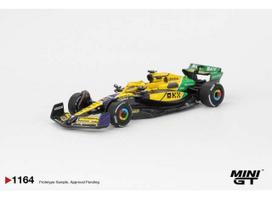PRE-ORD3R Mini GT Modeliukas 1/64 2024 Mclaren MCL38 #4 Lando Norris Monaco GP, yellow/green