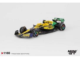 PRE-ORD3R Mini GT Modeliukas 1/64 2024 Mclaren MCL38 #81 Oscar Piastri Monaco GP 2nd Place, yellow/green