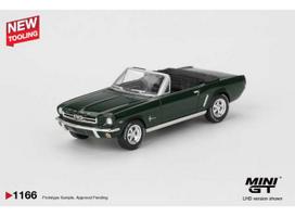 PRE-ORD3R Mini GT Modeliukas 1/64 1964 Ford Mustang Convertible, highland green
