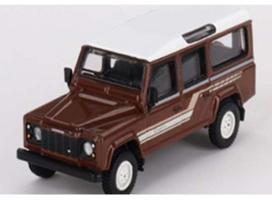 Mini GT Modeliukas 1/64 1985 Land Rover Defender 110 Country Station Wagon, brown