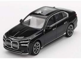 PRE-ORD3R Mini GT Modeliukas 1/64 2024 BMW 17 Edrive50, black sapphire