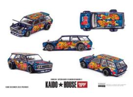 PRE-ORD3R Mini GT Kaido House Modeliukas 1/64 1969 Datsun 510 Wagon KOI V1, various