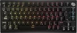 "Corsair K65 Plus" belaidė klaviatūra 75% RGB "Hot Swap" mechaninė žaidimų klaviatūra "MLX Fusion" iš anksto sutepti jutikliniai jungikliai - PBT klavišų dangteliai - QWERTY ES - juoda