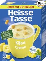 "Erasco" karštųjų puodelių rinkinys, 16 vnt., "Cheese Cream", vertės pakuotė (64 sriubos) - paruoštas maistas, greitieji makaronai ir 5 minučių indelis - sriubų įvairovė - greitas maistas namams ir biurui