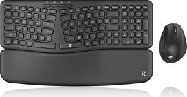 "Redragon BS7162" belaidės klaviatūros ir pelės derinys 108 klavišų 2,4 GHz žemo profilio membraninė klaviatūra su pakreipta patogaus dizaino riešo atrama Ergonomiška pelė su 4000 DPI JAV LAYOUT