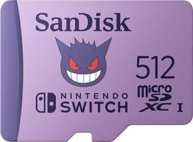 "SanDisk" 512GB talpos "Pokémon Gangar microSDXC" kortelė, skirta "Nintendo Switch 1", "OLED" ir "Lite" SDSQXAO-512G-GN6ZK