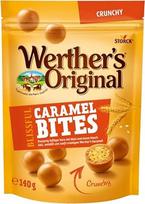 "Werther's Original Blissful Caramel Bites Crunchy" - 1 x 140 g - traškūs oro rutuliukai su salyklu, aplieti švelnia kremine "Werther's" karamele