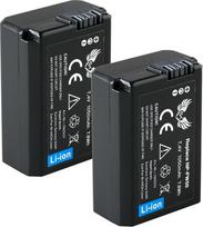 2 x SK baterija "Sony NP-FW50" | 1050 mAh - skirta "Sony Alpha 7 7II 7R 7S II 5100 6300 6500 // NEX-3 NEX-6 NEX-7 NEX-F3 // DSC RX10 // SLT A35 A55 // ZV-E10