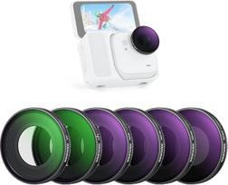 NEEWER ND filtrų rinkinys, suderinamas su "Insta360 GO Ultra" (UV/CPL/ND8/ND16/ND32/ND64), prisukamas žiedinis poliarizacinis filtras, neutralaus tankio filtras, optinis HD stiklas, veiksmo kamerų priedai, FL-C53