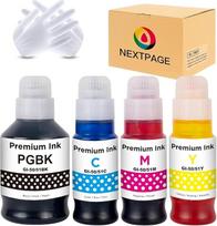 Nextpage GI-50 GI50 GI-51 GI51 rašalas, suderinamas su Canon GI-50/51, skirtas Canon PIXMA G1520 G2520 G2520 G2560 G3520 G3560, PIXMA GM2050 GM4050 G5050 G6050 G7 050, PIXMA GM2050 GM4050 G5050 G6050 G7 050 (4 pakuotės, juoda, žydra, purpurinė, geltona)
