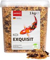 petifool Koi Exquisit, 1 kg, džiovintų pašarų mišinys vėžliams ir žuvims, šilkverpių, krevečių ir Gammarus mišinys, natūralus pašaras