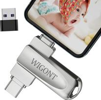 USB atmintinė 128GB, 3 in 1 USB atmintinė, kurioje galima saugoti daugiau nuotraukų ir vaizdo įrašų. Atminties kortelė, skirta i0S / Android / PC, su atskiru USB adapteriu. Atminties kortelė mobiliajam telefonui. Nereikia jokios programėlės.