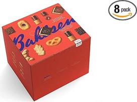 "Bahlsen Hermann Bahlsen Collection" - pakuotė po 1 - tešlos ir vaflių mišinys su pieniniu ir smulkiu šokoladu (8 x 227 g / 1816 g)