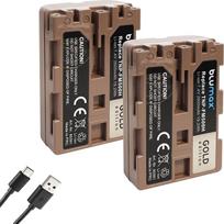 "Blumax" baterija, suderinama su "Sony NP-FM500H 2600mAh NP-FM500 NP-FM55H su C tipo USB įkrovimo prievadu "Sony Alpha 77 99 II A77 A99 II DSLR A900", 2 vnt.