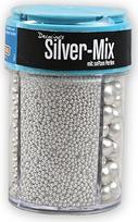 "Decocino Silver Mix Glam 4-Way Shaker" - nepaprastas sidabrinių pabarstukų mišinys, 4 skirtingi sidabriniai pabarstukai, idealiai tinkantys tortams, pyragams ir kepiniams puošti, su tikru sidabru