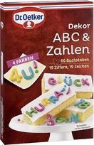 "Dr. Oetker" dekoracijos "ABC ir skaičiai", pakuotė po 1 vnt. (1 x 58 g)