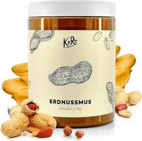 "KoRo" žemės riešutų sviestas - 1 kg pakuotė - kreminės konsistencijos - be pridėtinio cukraus * ir stabilizatorių - pagamintas iš 100 % skrudintų žemės riešutų