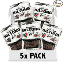 "Nam Flava" - originalus Namibijos biltongas - 250 g (5 x 50 g) - jautienos džiovinta mėsa, daug baltymų