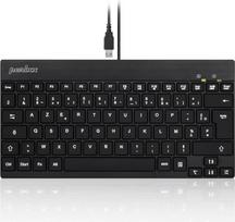 "Perixx" USB PERIBOARD-326 mini apšviesta klaviatūra su žemo profilio klavišais, QWERTY italų kalba