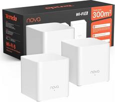"Tenda Nova MX3 Mesh WLAN System" - AX1500 "Wi-Fi 6" dviejų dažnių maršrutizatorius ir kartotuvas - rekomenduojamas 2-3 miegamųjų namams - 2 x Gigabitiniai prievadai kiekviename įrenginyje - programėlės valdymas - WAP3, 3 vnt.